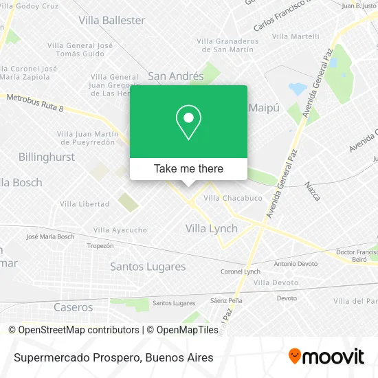 Supermercado Prospero map
