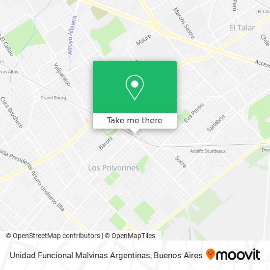 Unidad Funcional Malvinas Argentinas map