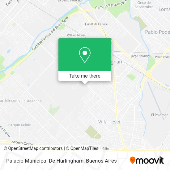 Mapa de Palacio Municipal De Hurlingham