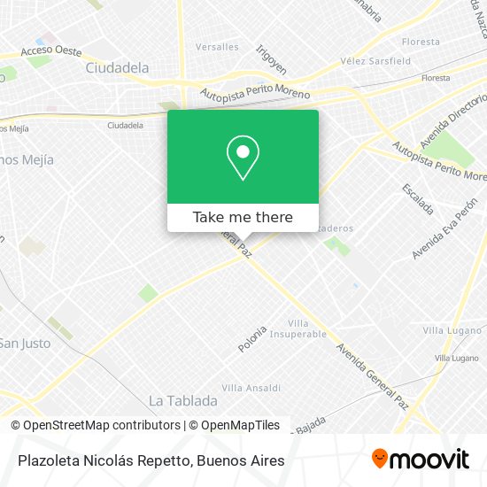 Plazoleta Nicolás Repetto map