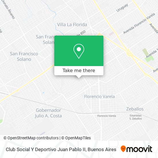 Mapa de Club Social Y Deportivo Juan Pablo II