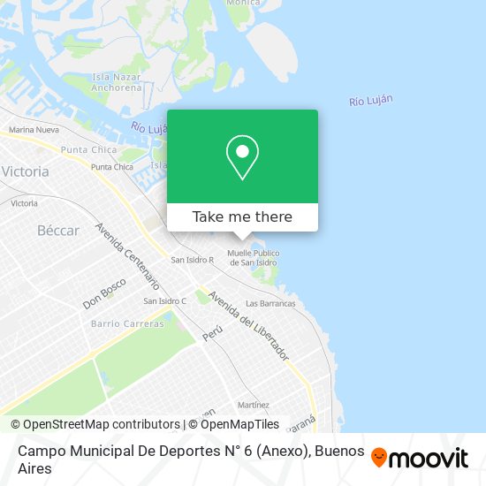 Mapa de Campo Municipal De Deportes N° 6 (Anexo)