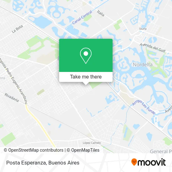 Posta Esperanza map