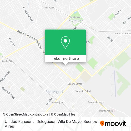Unidad Funcional Delegacion Villa De Mayo map
