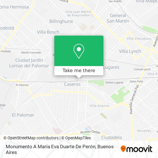 Monumento A María Eva Duarte De Perón map