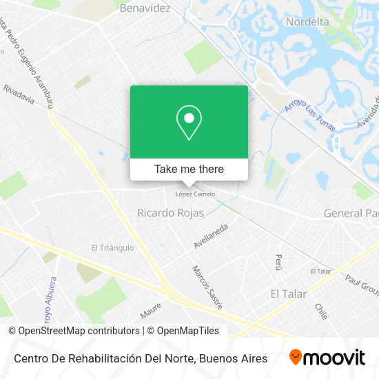 Centro De Rehabilitación Del Norte map