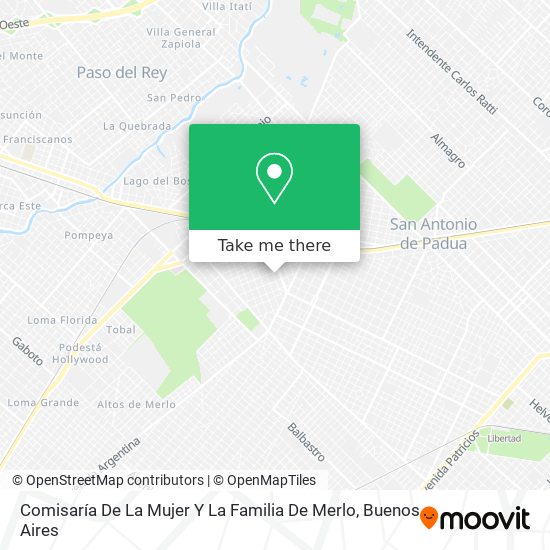 Comisaría De La Mujer Y La Familia De Merlo map