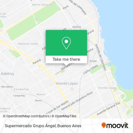Mapa de Supermercado Grupo Ángel