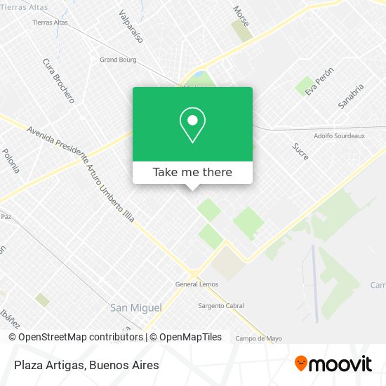 Plaza Artigas map