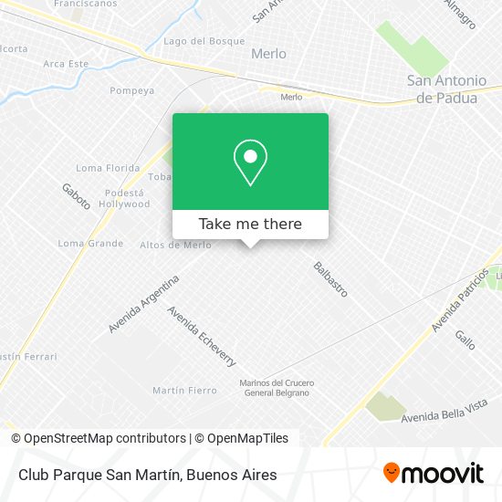 Mapa de Club Parque San Martín