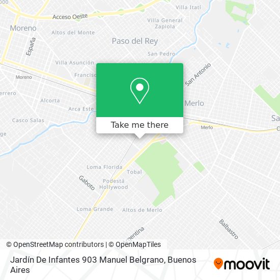 Mapa de Jardín De Infantes 903 Manuel Belgrano