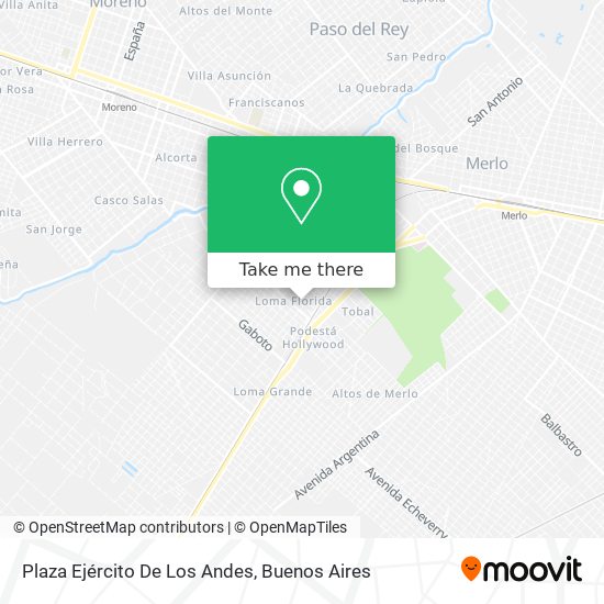 Plaza Ejército De Los Andes map