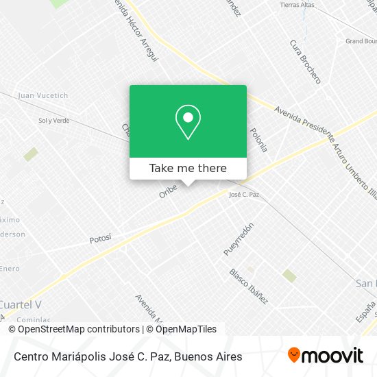 Mapa de Centro Mariápolis José C. Paz