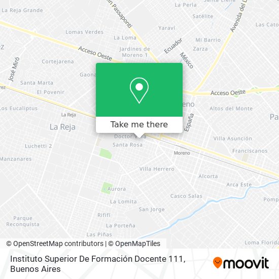 Instituto Superior De Formación Docente 111 map
