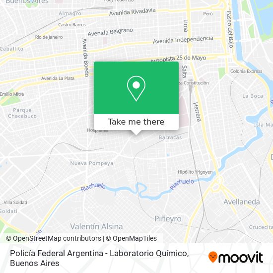 Policía Federal Argentina - Laboratorio Químico map