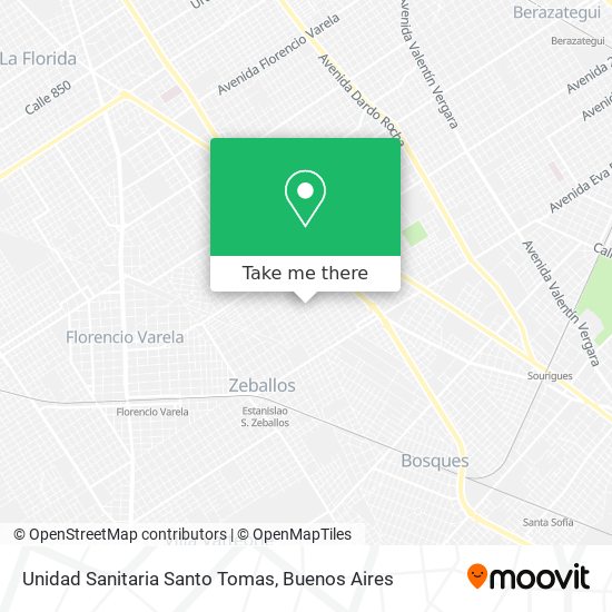 Unidad Sanitaria Santo Tomas map