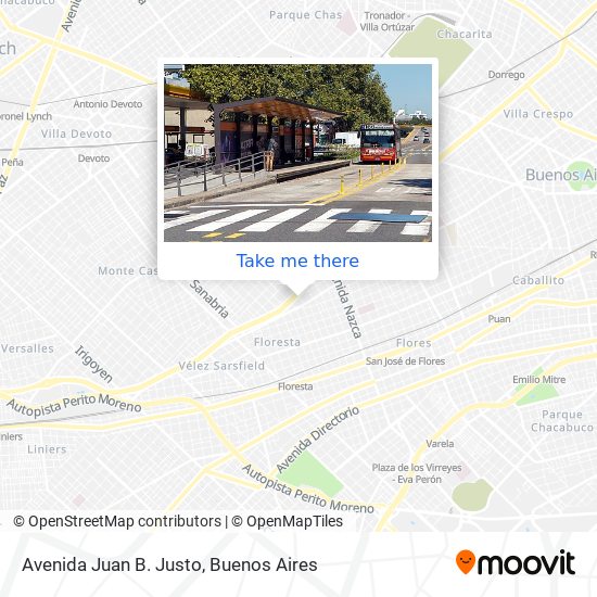 Avenida Juan B. Justo map