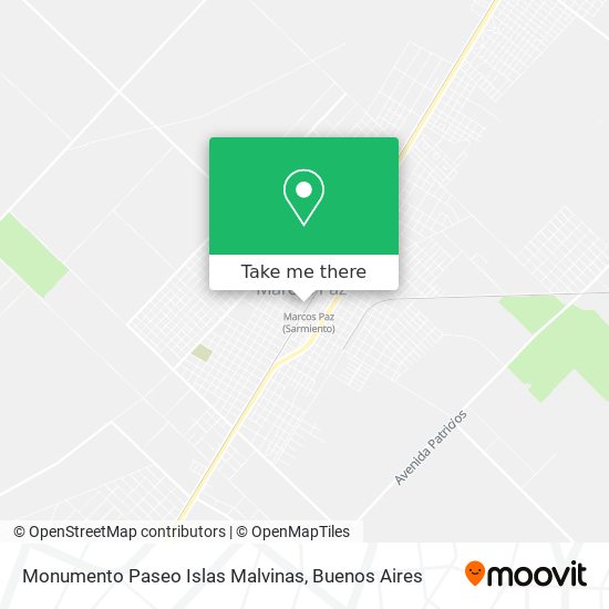 Monumento Paseo Islas Malvinas map