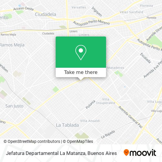 Jefatura Departamental La Matanza map