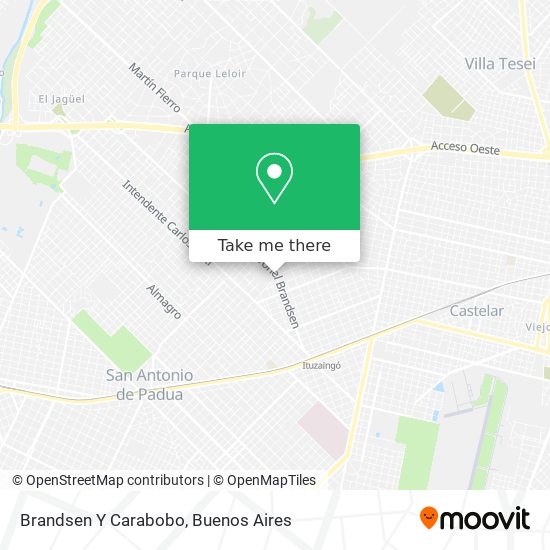 Brandsen Y Carabobo map