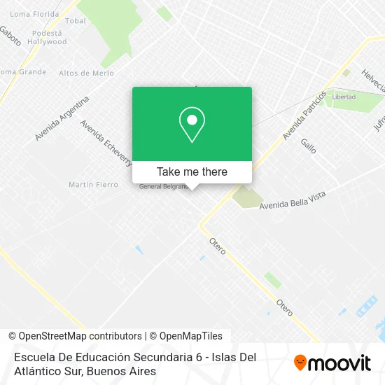 Mapa de Escuela De Educación Secundaria 6 - Islas Del Atlántico Sur