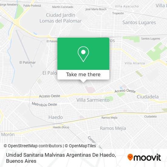 Unidad Sanitaria Malvinas Argentinas De Haedo map