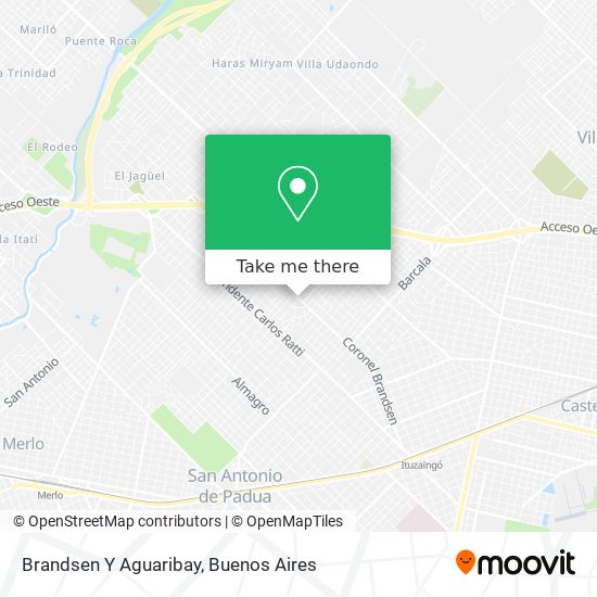 Mapa de Brandsen Y Aguaribay