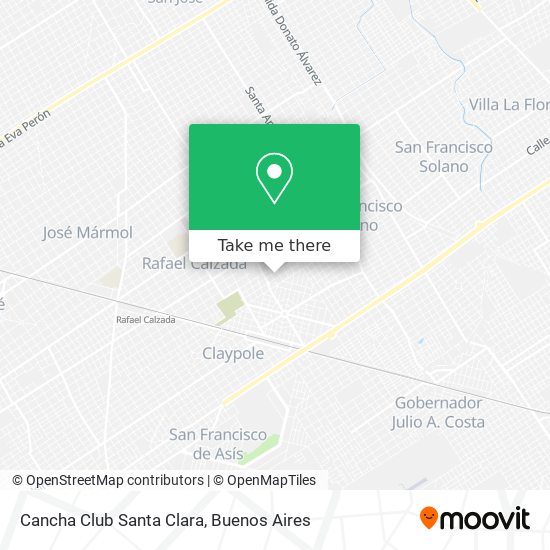 Mapa de Cancha Club Santa Clara