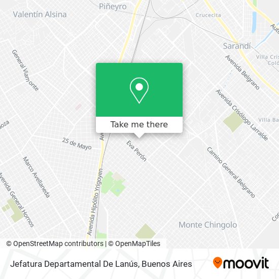 Jefatura Departamental De Lanús map