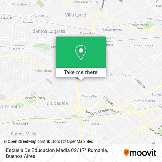 Escuela De Educacion Media 02 / 17° Rumania map
