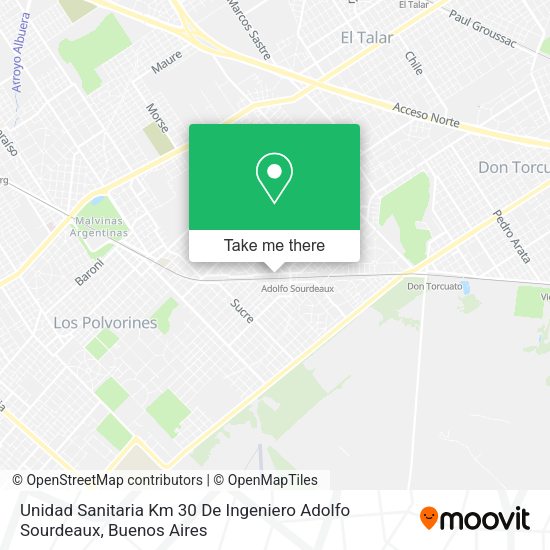 Unidad Sanitaria Km 30 De Ingeniero Adolfo Sourdeaux map