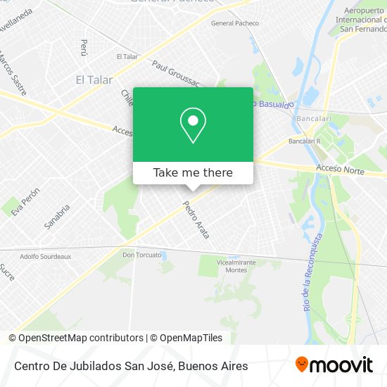 Centro De Jubilados San José map