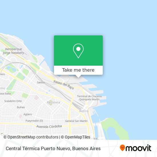 Central Térmica Puerto Nuevo map