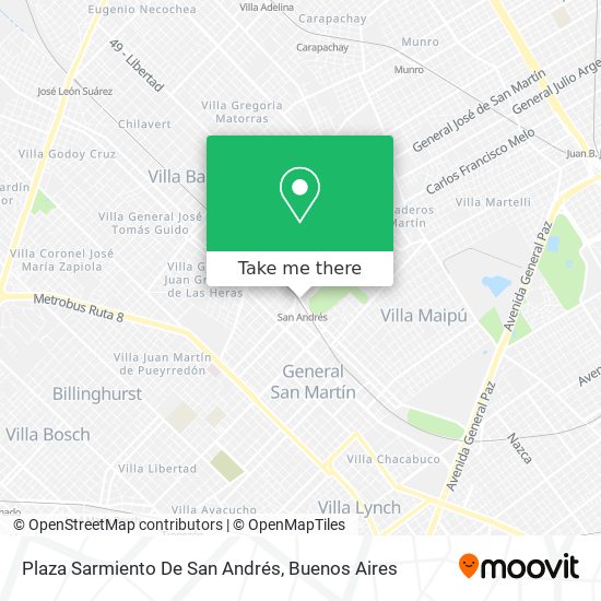 Plaza Sarmiento De San Andrés map