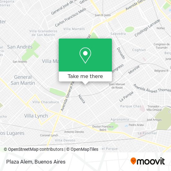 Mapa de Plaza Alem