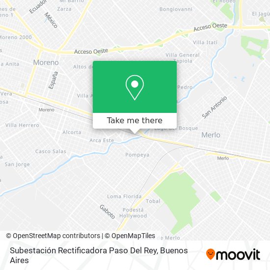 Subestación Rectificadora Paso Del Rey map