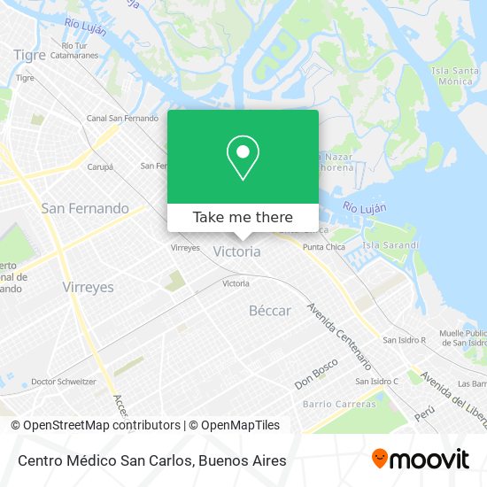 Mapa de Centro Médico San Carlos