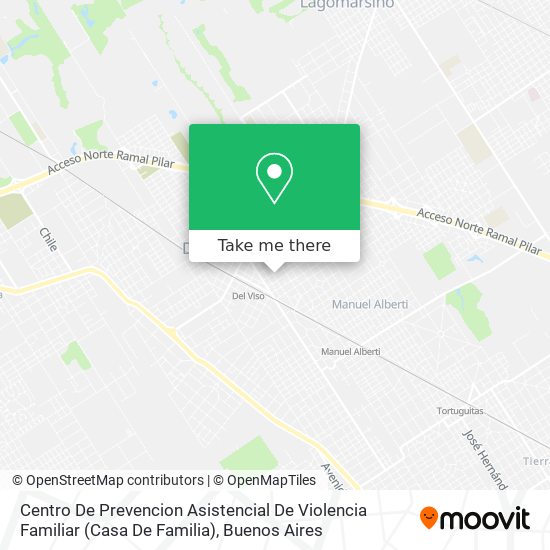 Mapa de Centro De Prevencion Asistencial De Violencia Familiar (Casa De Familia)