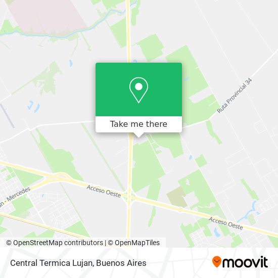Mapa de Central Termica Lujan