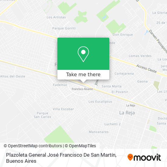 Plazoleta General José Francisco De San Martín map