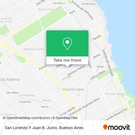 San Lorenzo Y Juan B. Justo map