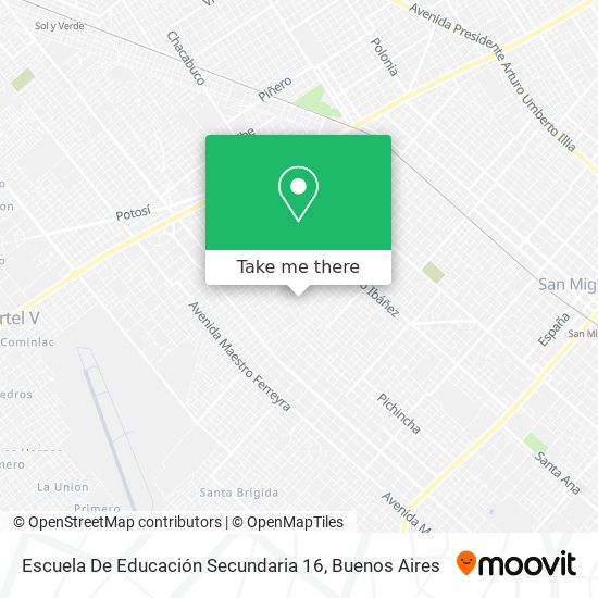 Escuela De Educación Secundaria 16 map