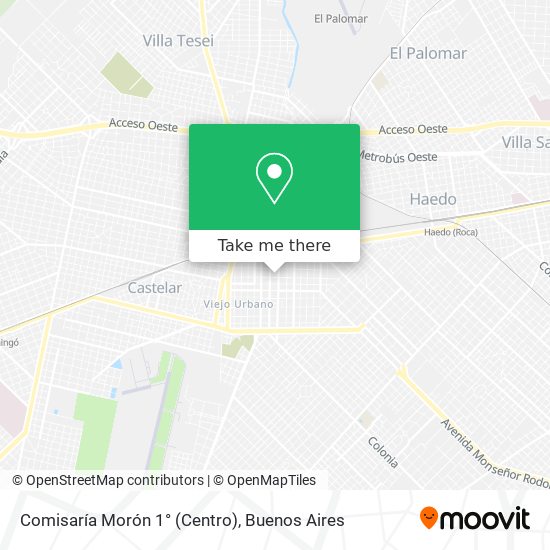 Mapa de Comisaría Morón 1° (Centro)