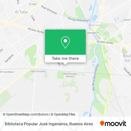 Mapa de Biblioteca Popular José Ingenieros