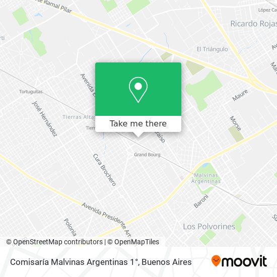 Comisaría Malvinas Argentinas 1° map