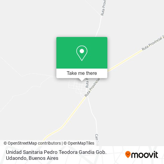 Mapa de Unidad Sanitaria Pedro Teodora Gandia Gob. Udaondo