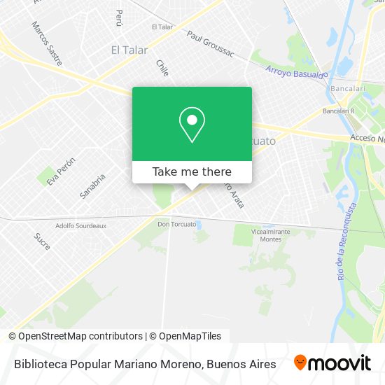 Biblioteca Popular Mariano Moreno map