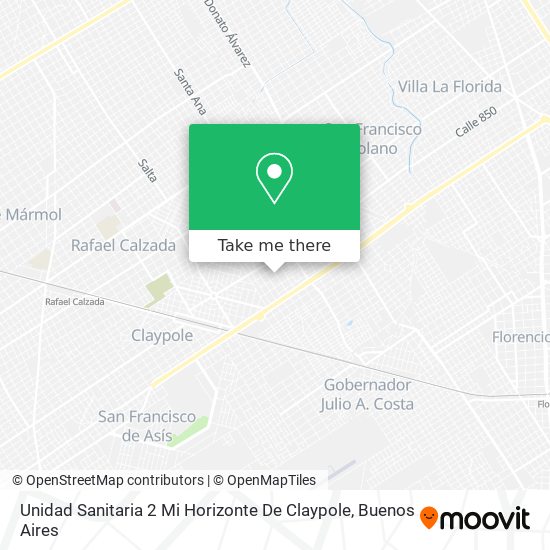 Unidad Sanitaria 2 Mi Horizonte De Claypole map