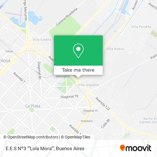 Mapa de E.E.S Nº3 ""Lola Mora""