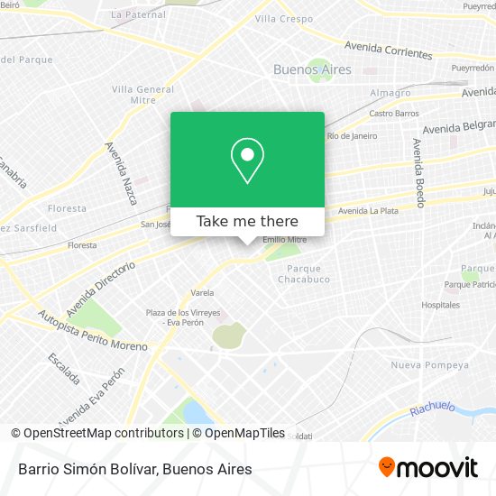 Barrio Simón Bolívar map